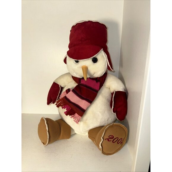 Snowden 2004 Plush Snowman With Hat Scarf & Mittens 18-Inch - Picture 1 of 6